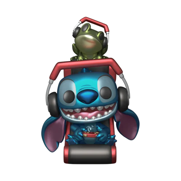 Pop_PlusGamerStitch_Metallic_hi-res_800x800 Funko Pop Plus Movies: Disney Lilo y Stitch - Gamer Stitch Metalico #1564