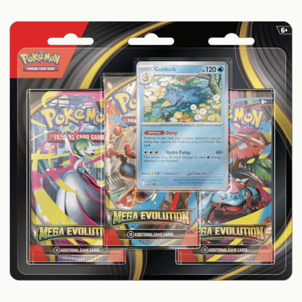pokemontcg-megaevolution-blister-golduck-1 Pokémon TCG: Mega Evolution 3pack Blister - Golduck