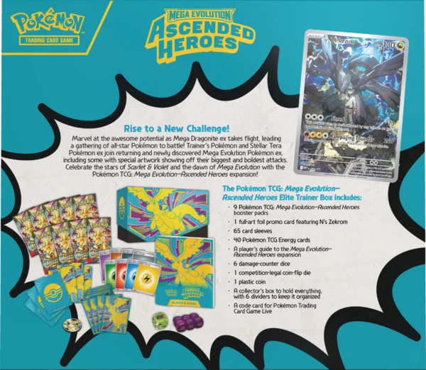 PokemonTCG: Mega Evolution Ascended Heroes - Elite Trainer Box en Ingles