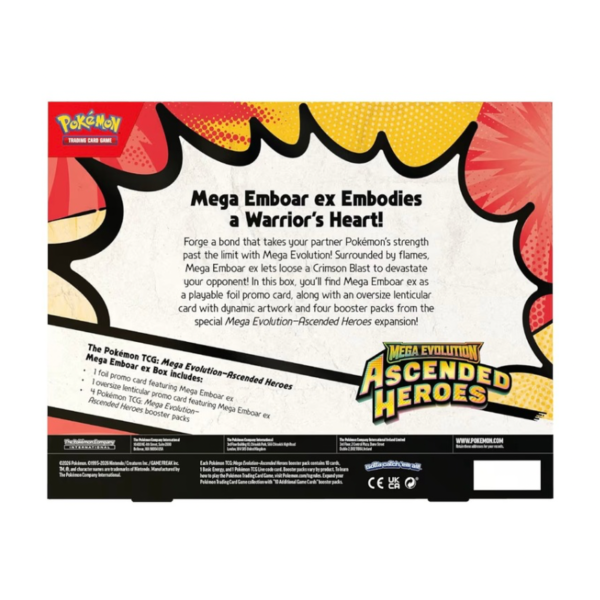 Pokémon TCG: Mega Evolution - Ascended Heroes Mega Emboar ex Box Inglés