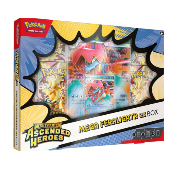 Pokémon TCG: Mega Evolution - Ascended Heroes Mega Feraligatr ex Box Inglés