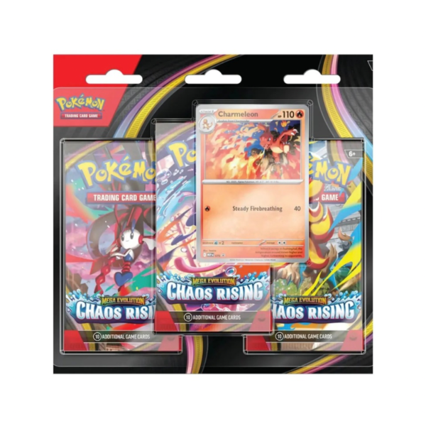Pokémon TCG: Mega Evolution - Chaos Rising 3 Pack Blister Inglés