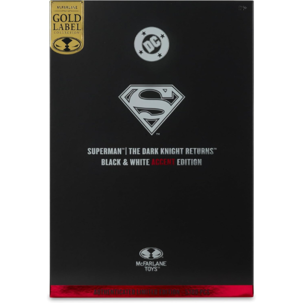 Mcfarlane DC Multiverse: Dark Knight Returns - Superman Black and White Accent Edition Gold Label 7 Pulgadas